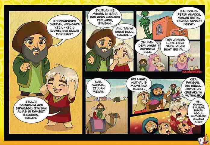 Contoh Komik Strip dari Buku Kisah Rasulullah